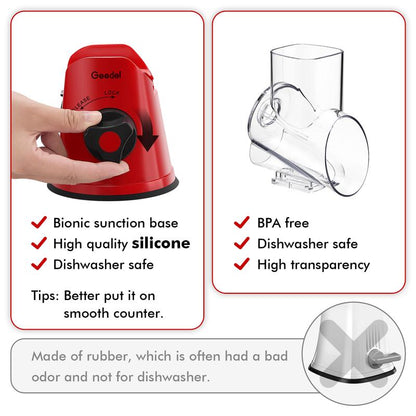 Rotary Vegetable Slicer Cheese Grater Kitchen Tool