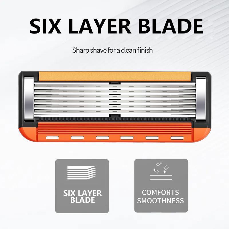Men’s Razor Blade Refills Set – 48/24 Pack with Handle