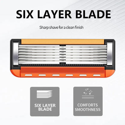 Men’s Razor Blade Refills Set – 48/24 Pack with Handle